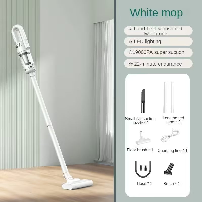 Powerful 19000Pa Wireless Car Vacuum Cleaner - Portable Handheld Multifunction Cleaning Machine for Home Appliances