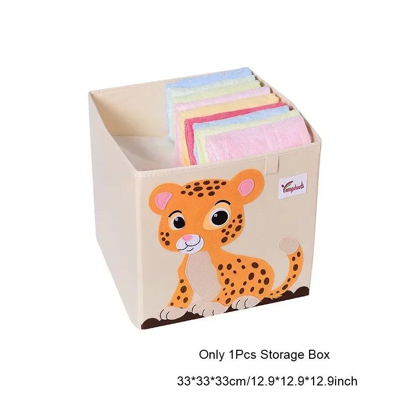 Boîte de rangement pliable pour enfants et organisateur de jouets sur le thème des animaux