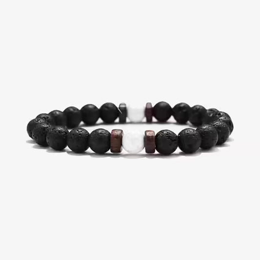 سوار من خرزات حجر الحمم البركانية للجنسين (EGBT064)