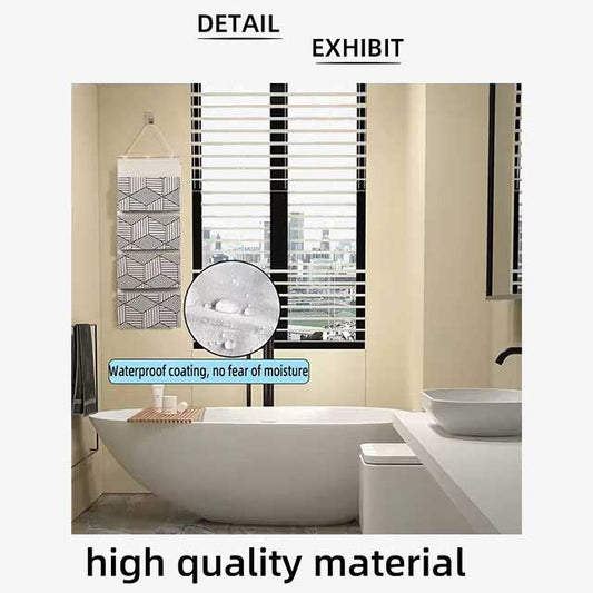 Wall Hanging Organizer Bag – Cotton Linen Fabric Door Hanging Sundries Bag for Home Closet Storage – Wall Organizer for Easy Storage