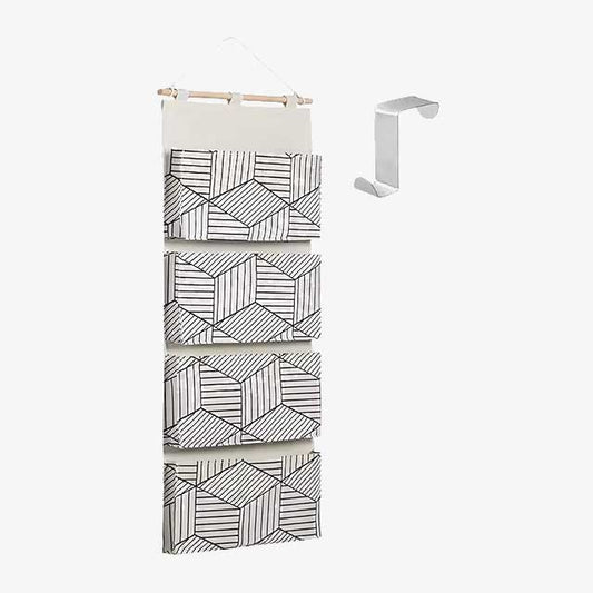 Wall Hanging Organizer Bag – Cotton Linen Fabric Door Hanging Sundries Bag for Home Closet Storage – Wall Organizer for Easy Storage