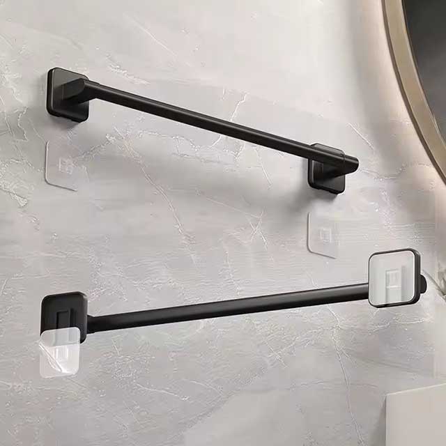 Wall Mounted Towel Rack - No Drilling Horizontal Bar Bathroom & Kitchen Storage Rack, Bathroom Accessories
