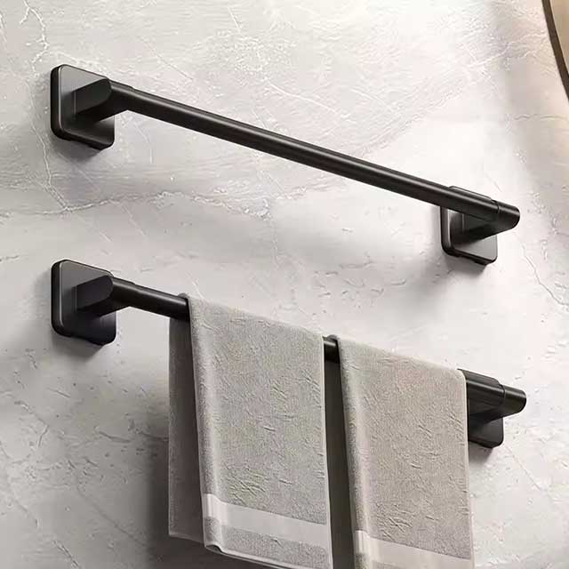Wall Mounted Towel Rack - No Drilling Horizontal Bar Bathroom & Kitchen Storage Rack, Bathroom Accessories