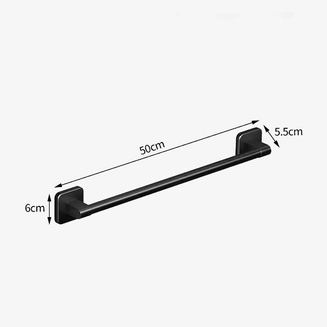 Wall Mounted Towel Rack - No Drilling Horizontal Bar Bathroom & Kitchen Storage Rack, Bathroom Accessories
