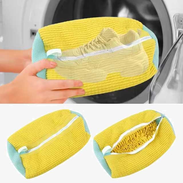 1/2PCS Washing Shoes Bag - Cotton Laundry Bag for Fluffy Fibers, Dirt Removal & Anti-Deformation, Shoes & Clothes Organizer