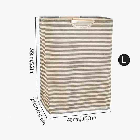 Waterproof Foldable Laundry Basket – Cotton Linen Dirty Clothes Hamper, Laundry Organizer, and Sundries Storage Bag