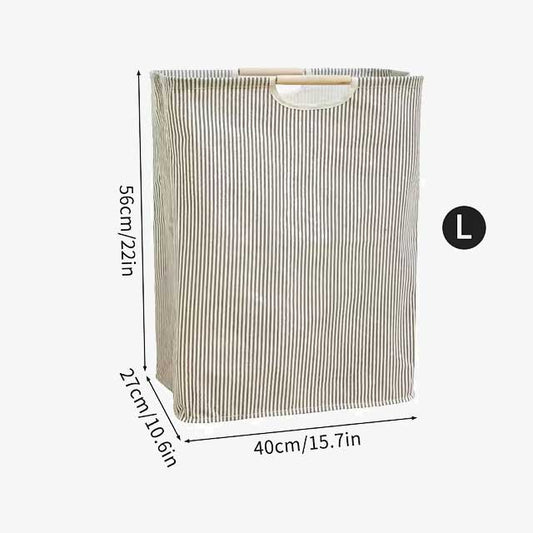 Waterproof Foldable Laundry Basket – Cotton Linen Dirty Clothes Hamper, Laundry Organizer, and Sundries Storage Bag