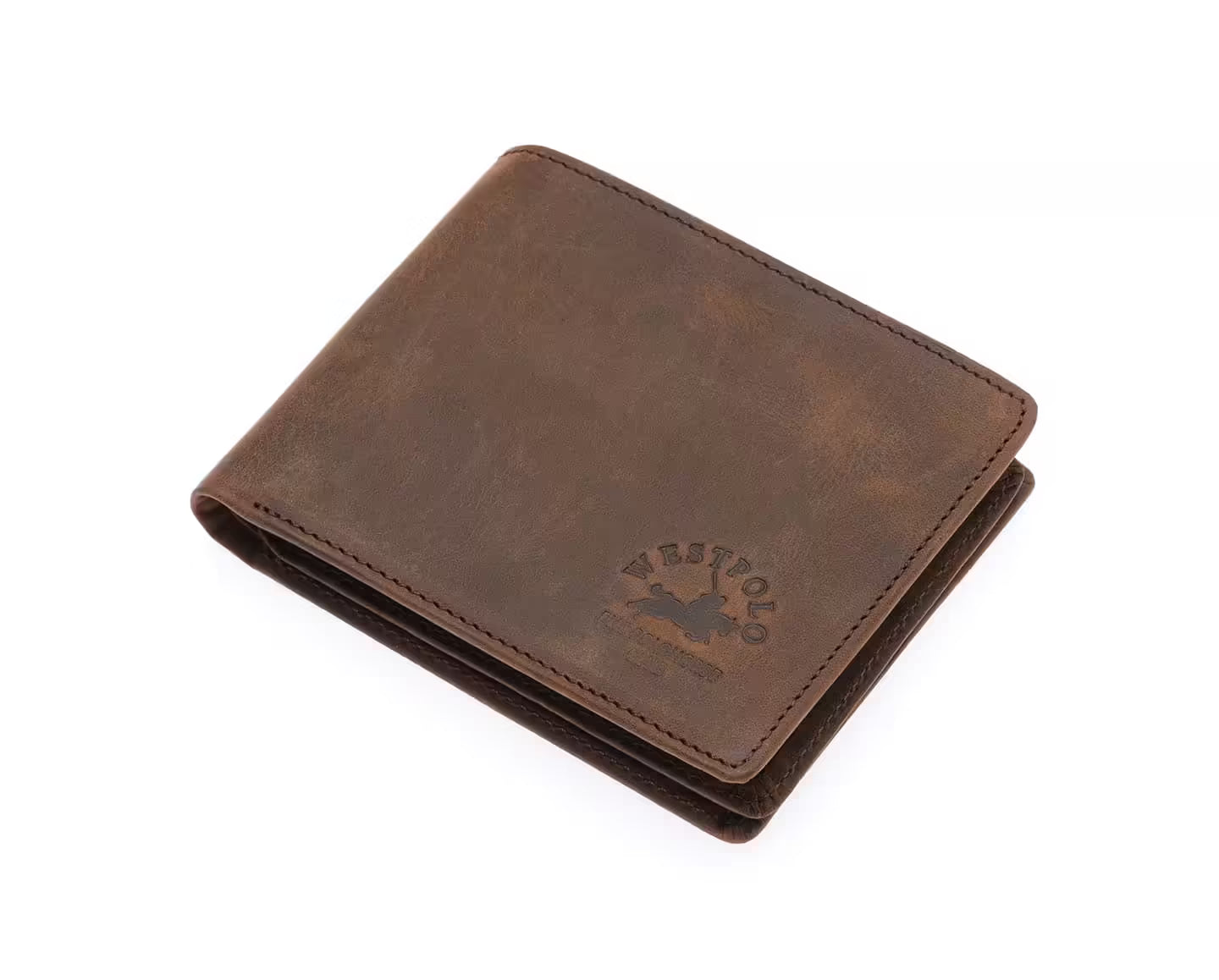 Wespolo Genuine Crazy Leather Men's Wallet (1615C)
