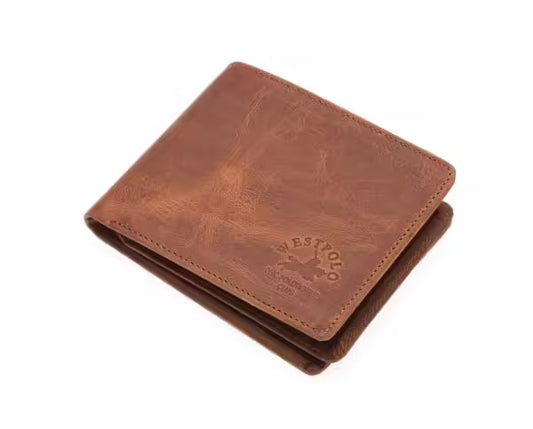 Wespolo Genuine Crazy Leather Men's Wallet (1615C)