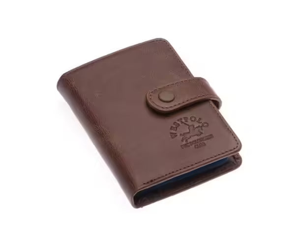 Portefeuille unisexe Westpolo Alex Crazy en cuir véritable grainé avec grand porte-cartes (310C) 