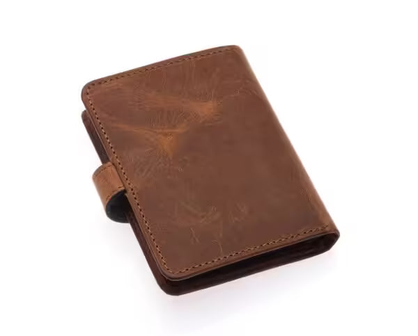 Portefeuille unisexe Westpolo Alex Crazy en cuir véritable grainé avec grand porte-cartes (310C) 