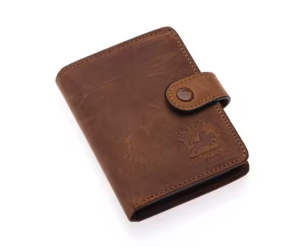 Portefeuille unisexe Westpolo Alex Crazy en cuir véritable grainé avec grand porte-cartes (310C) 