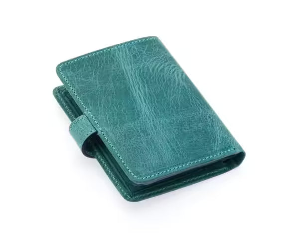 Portefeuille unisexe Westpolo Alex Crazy en cuir véritable grainé avec grand porte-cartes (310C) 