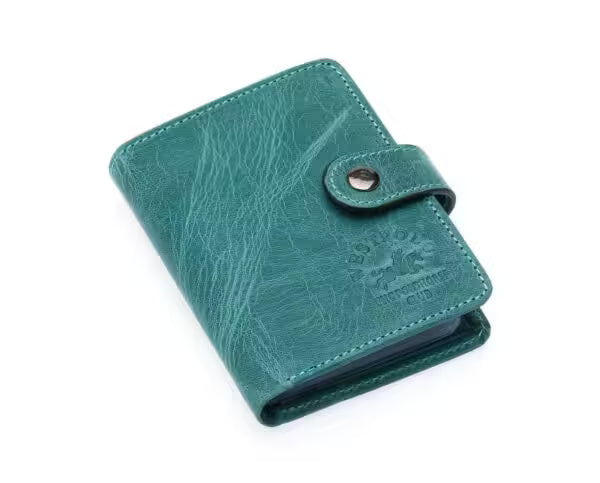 Portefeuille unisexe Westpolo Alex Crazy en cuir véritable grainé avec grand porte-cartes (310C) 