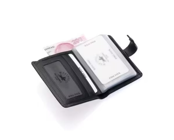 Portefeuille unisexe Westpolo Alex Crazy en cuir véritable grainé avec grand porte-cartes (310C) 