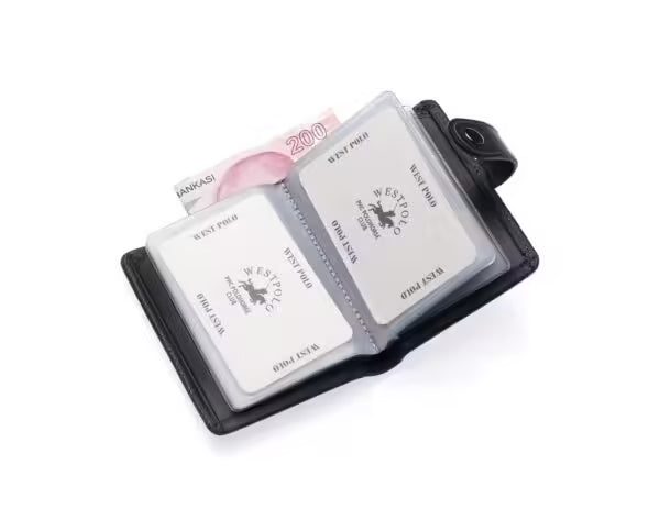 Portefeuille unisexe Westpolo Alex Crazy en cuir véritable grainé avec grand porte-cartes (310C) 