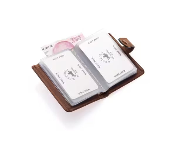 Westpolo Alex Crazy Tumbled Genuine Leather Unisex Wallet with Large Card Holder (310C)