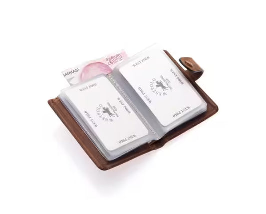 Westpolo Alex Crazy Tumbled Genuine Leather Unisex Wallet with Large Card Holder (310C)