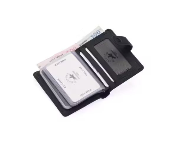 Westpolo Alex Portefeuille unisexe porte-cartes en cuir véritable