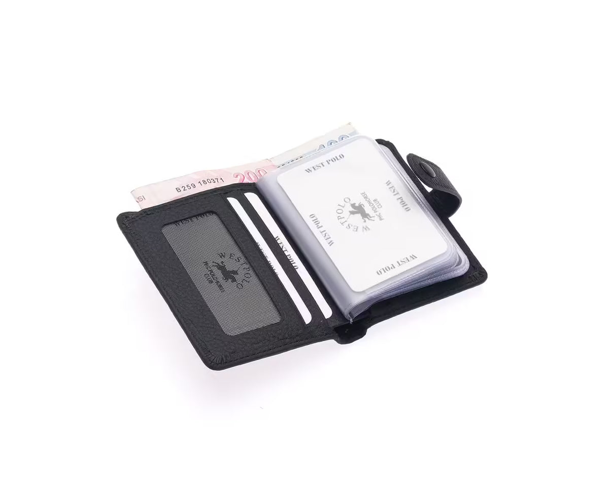 Westpolo Alex Portefeuille unisexe porte-cartes en cuir véritable