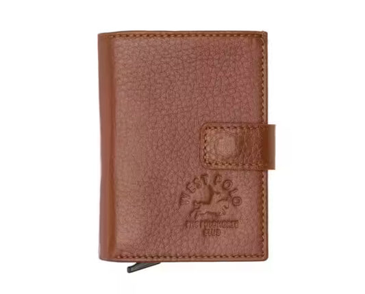 Portefeuille unisexe en cuir véritable Westpolo Alex avec grand porte-cartes (5570)