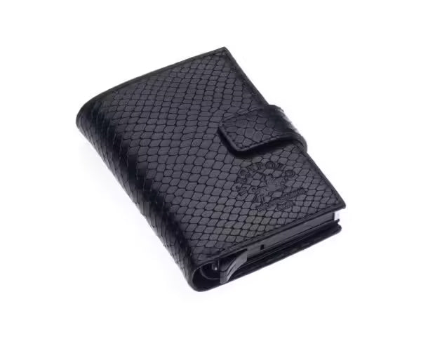 Portefeuille unisexe en cuir véritable Westpolo Alex avec grand porte-cartes (5570)