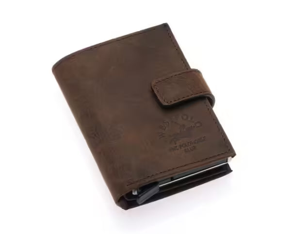 Portefeuille unisexe en cuir véritable Westpolo Alex avec grand porte-cartes (5570)