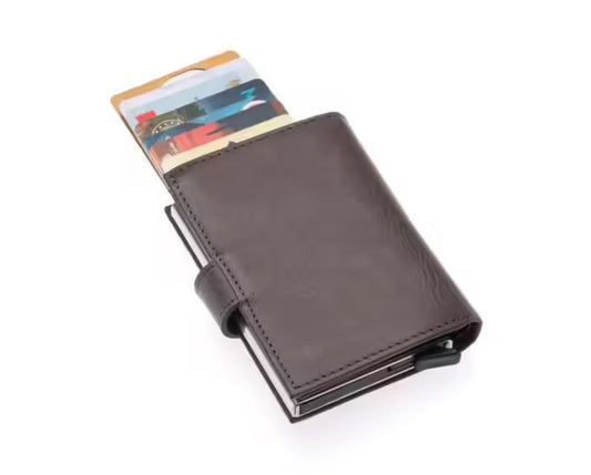 Portefeuille unisexe en cuir véritable Westpolo Alex avec grand porte-cartes (5570)