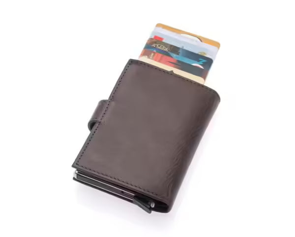 Portefeuille unisexe en cuir véritable Westpolo Alex avec grand porte-cartes (5570)