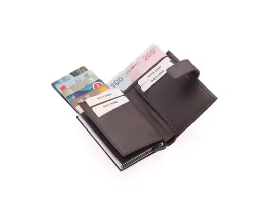 Portefeuille unisexe en cuir véritable Westpolo Alex avec grand porte-cartes (5570)