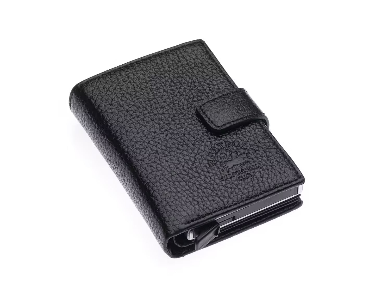 Portefeuille unisexe en cuir véritable Westpolo Alex avec grand porte-cartes (5570)