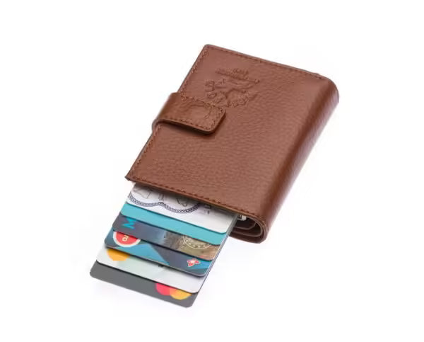 Portefeuille unisexe en cuir véritable Westpolo Alex avec grand porte-cartes (5570)