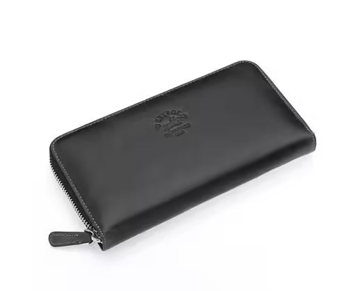 Portefeuille unisexe Westpolo Axel en cuir véritable grainé avec grand porte-cartes et compartiment pour téléphone (418C)