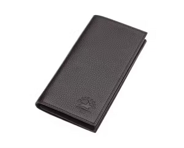 Portefeuille unisexe Westpolo Bard en cuir véritable grainé avec compartiment pour téléphone (877) 