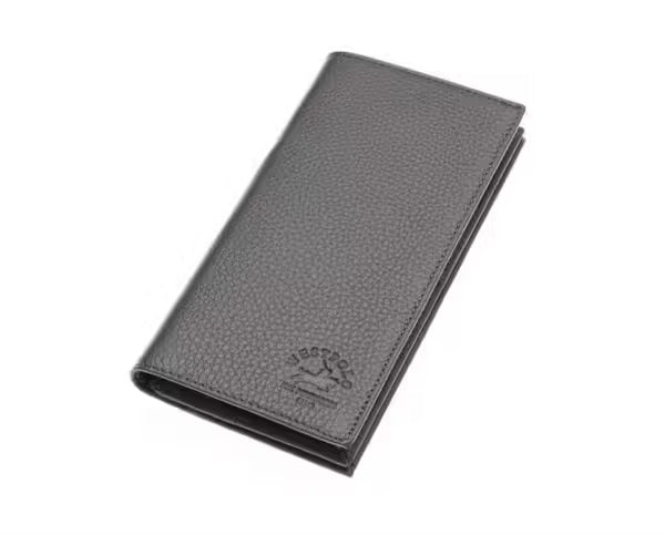 Portefeuille unisexe Westpolo Bard en cuir véritable grainé avec compartiment pour téléphone (877) 