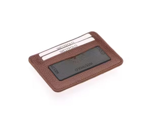 Porte-cartes unisexe multicompartiments Westpolo Carpi en cuir véritable Flirt (115) 