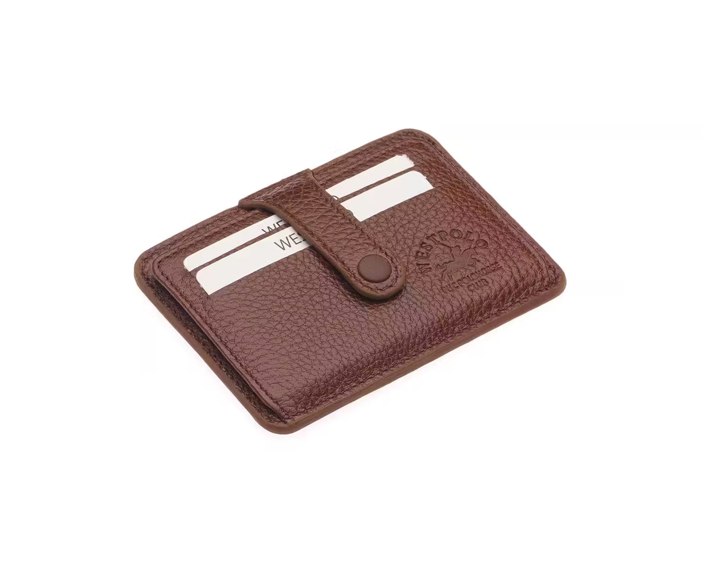 Porte-cartes unisexe multicompartiments Westpolo Carpi en cuir véritable Flirt (115) 