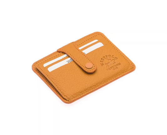 Porte-cartes unisexe multicompartiments Westpolo Carpi en cuir véritable Flirt (115) 