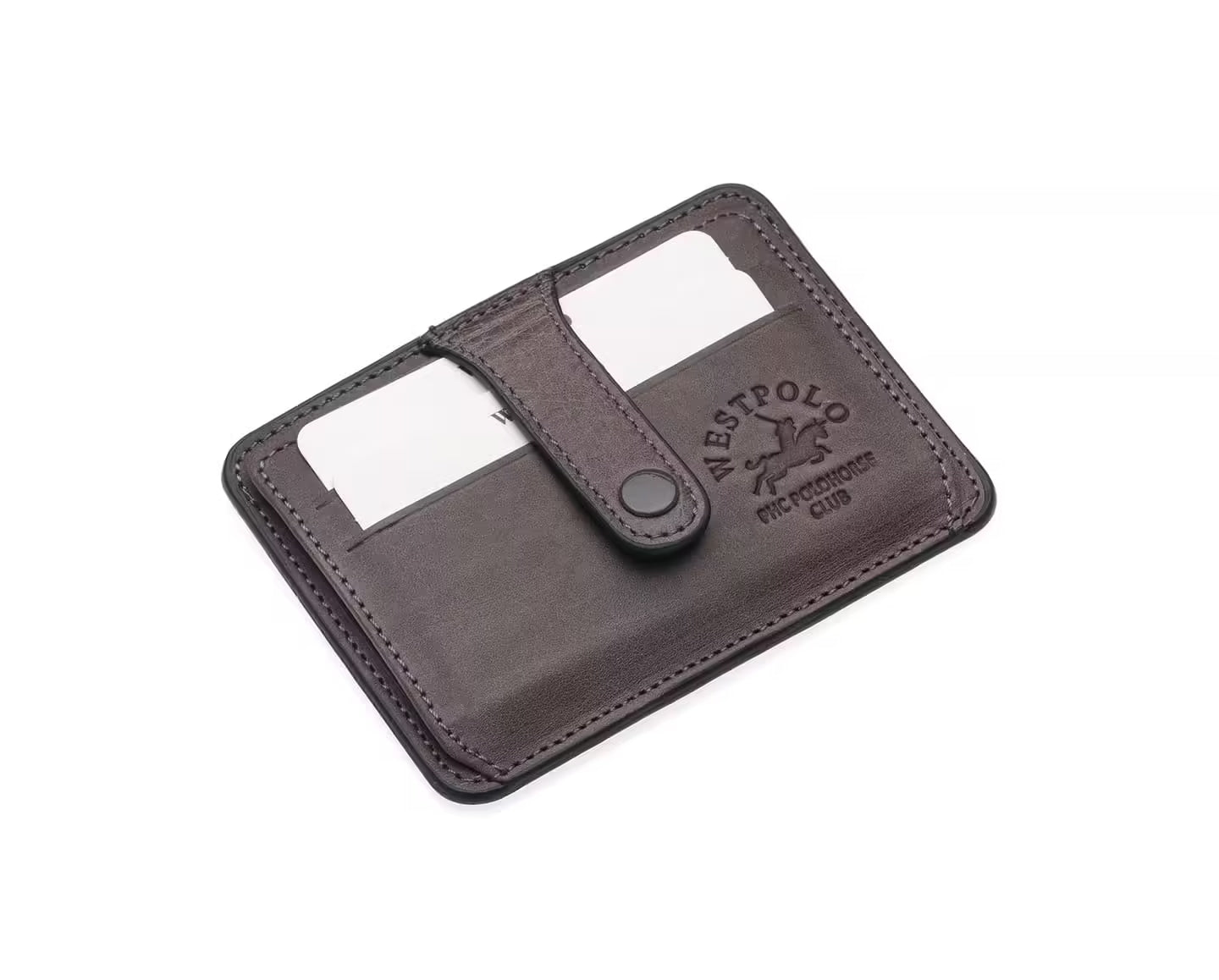 Westpolo Carpi Multi Compartment Unisex Genuine Flirt Leather Card Holder (115C)