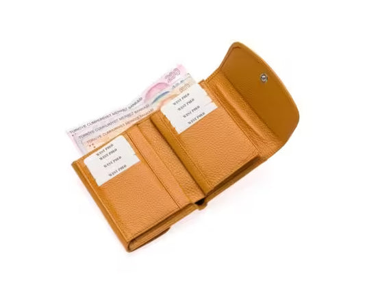 Westpolo Cindy Genuine Leather Small Women's Wallet with Coin and Card Holder Compartment (415)