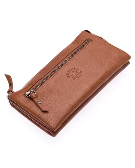 Westpolo Egel Unisex Genuine Leather Hand Portfolio with Phone Compartment (7070)