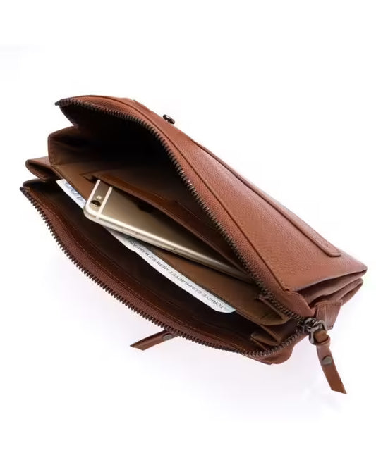 Westpolo Egel Unisex Genuine Leather Hand Portfolio with Phone Compartment (7070)