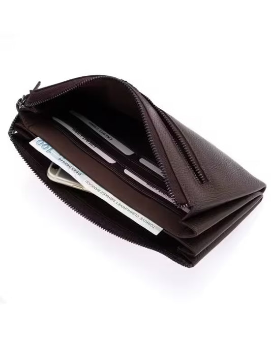 Westpolo Egel Unisex Genuine Leather Hand Portfolio with Phone Compartment (7070)