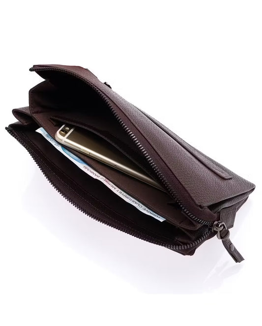 Westpolo Egel Unisex Genuine Leather Hand Portfolio with Phone Compartment (7070)