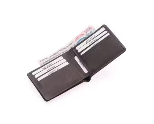 Westpolo Genuine Crazy Leather Unisex Leather Wallet With Abundant Credit Card Compartment (536C)