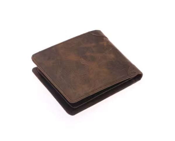 Westpolo Genuine Crazy Leather Unisex Leather Wallet With Abundant Credit Card Compartment (536C)