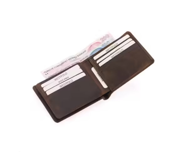 Westpolo Crazy Leather Wallet With Card Slots (536C)