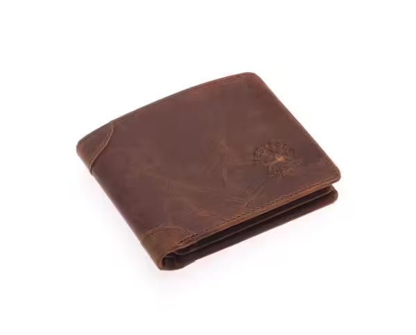 Westpolo Genuine Crazy Leather Unisex Leather Wallet With Abundant Credit Card Compartment (536C)