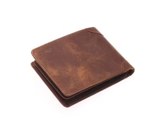 Westpolo Genuine Crazy Leather Unisex Leather Wallet With Abundant Credit Card Compartment (536C)