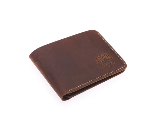 Westpolo Genuine Crazy Leather Men's Wallet (1419C)